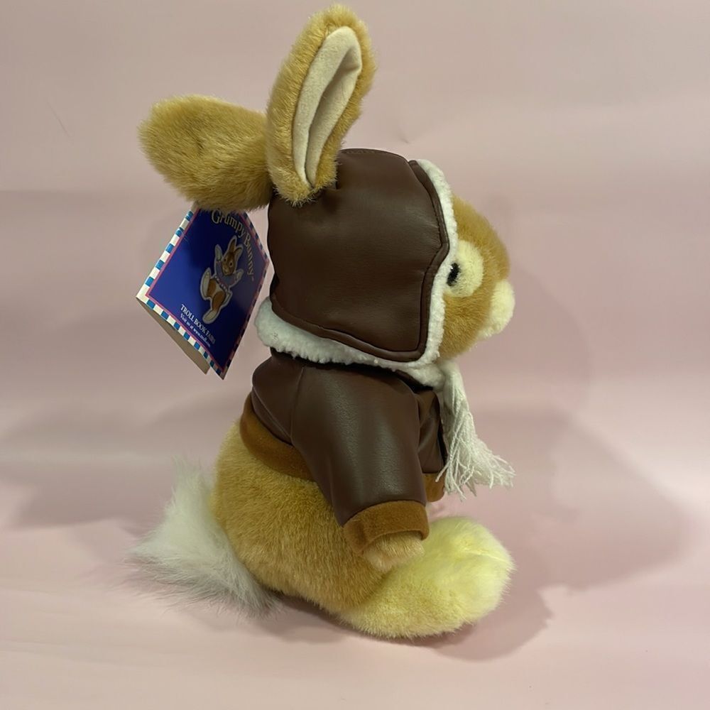 Troll Book Fairs Grumpy Bunny Plush Toy Hopper the Pilot NWT Excellent Condition - Picture 5 of 9